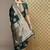Green woven design ethnic motifs zari satin banarasi saree
