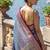 Sky blue satin woven saree with blouse