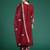 Maroon embroidered viscose rayon kurta trouser dupatta set