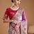 Purple embellished embroidered tissue border saree with unstiched blouse