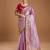 Purple embellished embroidered tissue border saree with unstiched blouse
