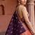Megenta katan silk woven saree with blouse