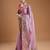 Purple embellished embroidered tissue border saree with unstiched blouse