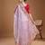 Purple embellished embroidered tissue border saree with unstiched blouse