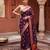 Megenta katan silk woven saree with blouse