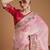 Pink embellished embroidered tissue border saree with unstiched blouse