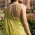 Lime green katan silk woven saree with blouse