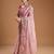 Pink embellished embroidered tissue border saree with unstiched blouse