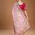 Pink embellished embroidered tissue border saree with unstiched blouse