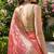 Pink katan silk woven saree with blouse