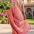 Pink katan silk woven saree with blouse