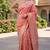 Pink katan silk woven saree with blouse