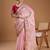 Pink embellished embroidered tissue border saree with unstiched blouse