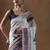 White printed cotton sarees