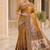 Mustard warli silk blend saree