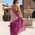 Magenta blended cotton woven saree with blouse