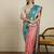 Pink ethnic motifs woven design kanjeevaram saree with blouse