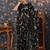 Black embroidered sequinned saree