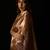 Rust pure tissue woven saree with blouse