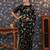 Black embroidered sequinned saree