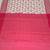 Red blended cotton woven saree with blouse