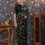 Black embroidered sequinned saree