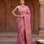 Lavender silk blend woven saree with blouse