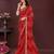 Maroon bahdhani printed designer saree with unstitched blouse