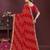 Maroon bahdhani printed designer saree with unstitched blouse