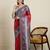 Blue woven design zari kanjeevaram saree with unstitched blouse