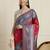 Blue woven design zari kanjeevaram saree with unstitched blouse