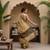 Gold tussar woven saree with blouse