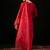 Red embroidered liva kurta trouser dupatta set