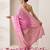 Pink khadi woven saree with blouse