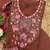 Embroidered chanderi anarkali kurta with pant & dupatta set for women