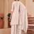 Embroidered chanderi anarkali kurta with pant & dupatta set for women