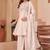 Embroidered chanderi anarkali kurta with pant & dupatta set for women