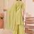 Embroidered chanderi anarkali kurta with pant & dupatta set for women
