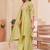 Embroidered chanderi anarkali kurta with pant & dupatta set for women