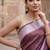 Megenta katan silk woven saree with blouse