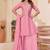 Embroidered chanderi anarkali kurta with pant & dupatta set for women