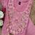 Embroidered chanderi anarkali kurta with pant & dupatta set for women