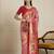 Pink floral woven design zari paithani saree