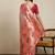 Pink floral woven design zari paithani saree