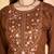 Embroidered silk kurta with pant & dupatta set for women