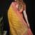 Lemon satin woven saree with blouse