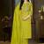 Embroidered silk kurta with pant & dupatta set for women