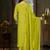 Embroidered silk kurta with pant & dupatta set for women