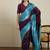 Blue woven design kanjeevaram saree with unstitched blouse