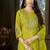 Embroidered silk kurta with pant & dupatta set for women